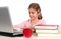 Girl using laptop Royalty Free Stock Photo