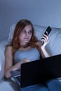 Girl using technology Royalty Free Stock Photo