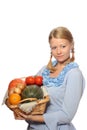 Girl with vegetables