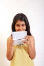 Girl and video games Royalty Free Stock Photo