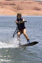 Girl Wakeboarding Royalty Free Stock Photo