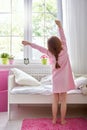 Girl wakes up Royalty Free Stock Photo