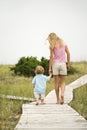 Girl walking on walkway Royalty Free Stock Photo