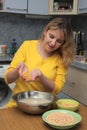 Girl washes out peas