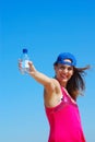 Girl with water bottle Royalty Free Stock Photo