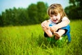 Girl with water-melon Royalty Free Stock Photo