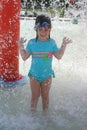 Girl at Water Park Royalty Free Stock Photo