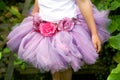 Girl wearing a ballet tutu.