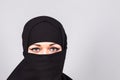 Girl wearing a niqab Royalty Free Stock Photo