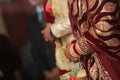 A girl wearing Punjabi bride dress in her marriage