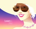 Girl wearing sunglasses Royalty Free Stock Photo