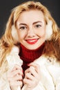 girl wearing warm winter clothing Royalty Free Stock Photo