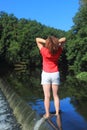 Girl on the weir