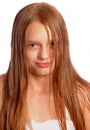 Girl with wet hair Royalty Free Stock Photo