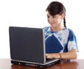 Girl whit laptop Royalty Free Stock Photo