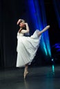 Girl in white dress dancing party from the ballet