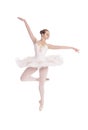 Girl in white tutu dancing ballet Royalty Free Stock Photo