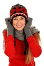 Girl in Winter Clothing Royalty Free Stock Photo