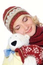 Girl in winter clothing Royalty Free Stock Photo