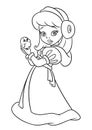 Girl winter coat beauty coloring pages cartoon