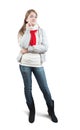 Girl in wintry clothes Royalty Free Stock Photo