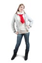 Girl in wintry clothes Royalty Free Stock Photo