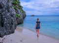 Girl, woman, female walking on the beach