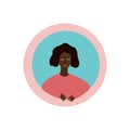 Girl Woman icon circle character illustration