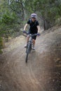 Girl Woman Mountain Biking Royalty Free Stock Photo