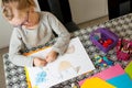 Girl Working on Art Project Royalty Free Stock Photo