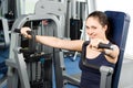 Girl working out in the gym Royalty Free Stock Photo