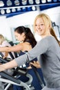 Girl working out at the gym