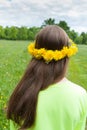 Girl in a wreath