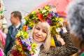 Girl with wreath