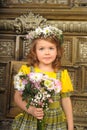 GIRL WITH wreaths of flowers on the head Royalty Free Stock Photo