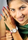 Girl with wrist watch