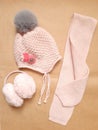Girl& x27;s scarf and hat Royalty Free Stock Photo