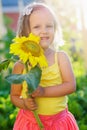 Girl years of sunflower