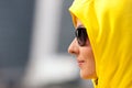 Girl in a yellow hood