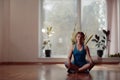 Girl in yoga gym