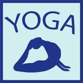 Girl in yoga position. female silhouette. Vector woman shape icon. Royalty Free Stock Photo