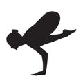 Girl yoga silhouette Royalty Free Stock Photo