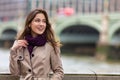 Woman By Westminster Bridge, London, England Royalty Free Stock Photo