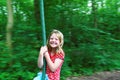 Girl on Zip Wire Having Fun Royalty Free Stock Photo