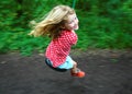 Girl Having Fun on Zip Wire Royalty Free Stock Photo