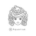 Girl zodiac sign. Royalty Free Stock Photo