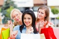 Girlfriends Gone Shopping Royalty Free Stock Photo