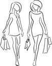 Girlfriends shopping