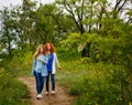 Girlfriends walking