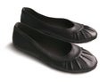 Girlish black shoes Royalty Free Stock Photo